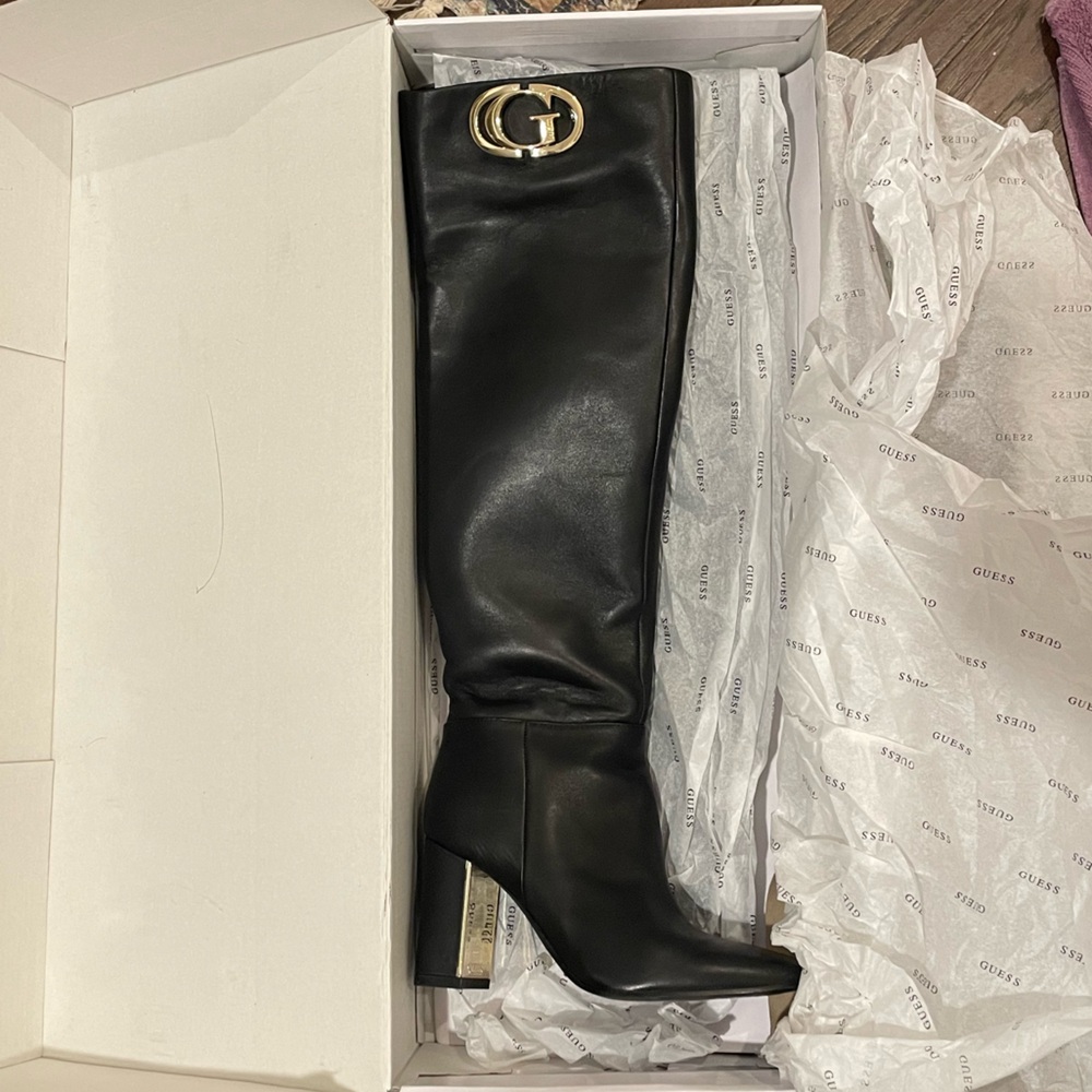 Guess Elandre Leather Over-The-Knee Boots | Women’s Size 6.5 | Pre-owned - Picture 10 of 15